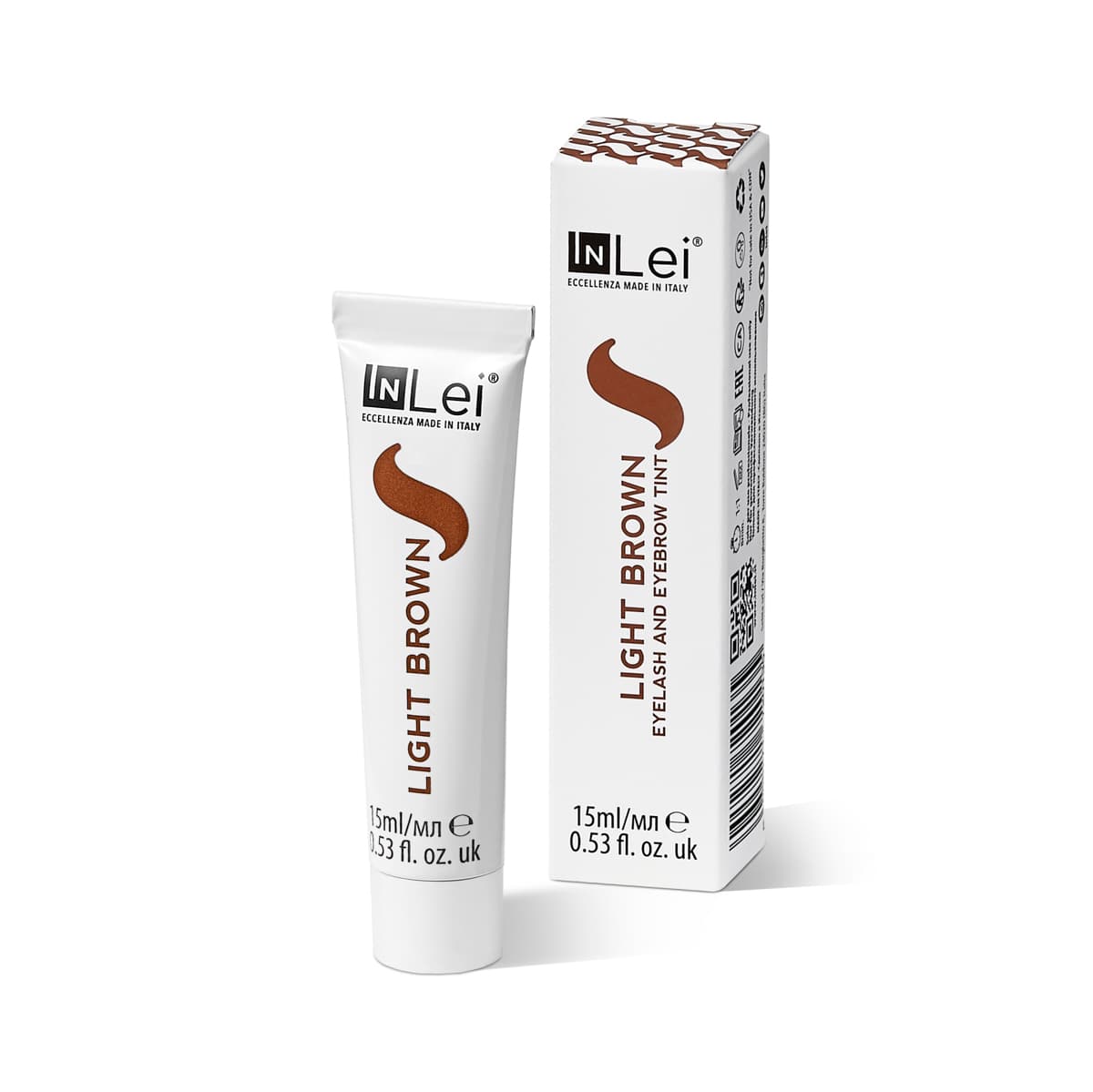 צבע לגבות וריסים | 15 מ"ל | חום בהיר LIGHT BROWN | אינליי InLei