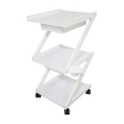 עגלת קוסמטיקה בצורה Z | לבן | דגם AM-7206 WHITE