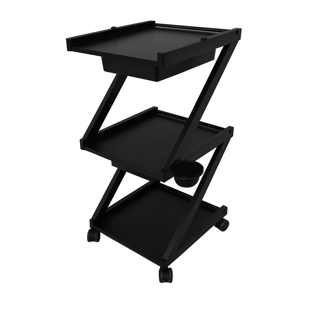 עגלת קוסמטיקה בצורה Z | שחור | דגם AM-7206 BLACK