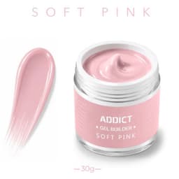 ג'ל בנייה צנצנת סקוויז 30 גרם | סופט פינק Soft Pink | אדיקט ADDICT