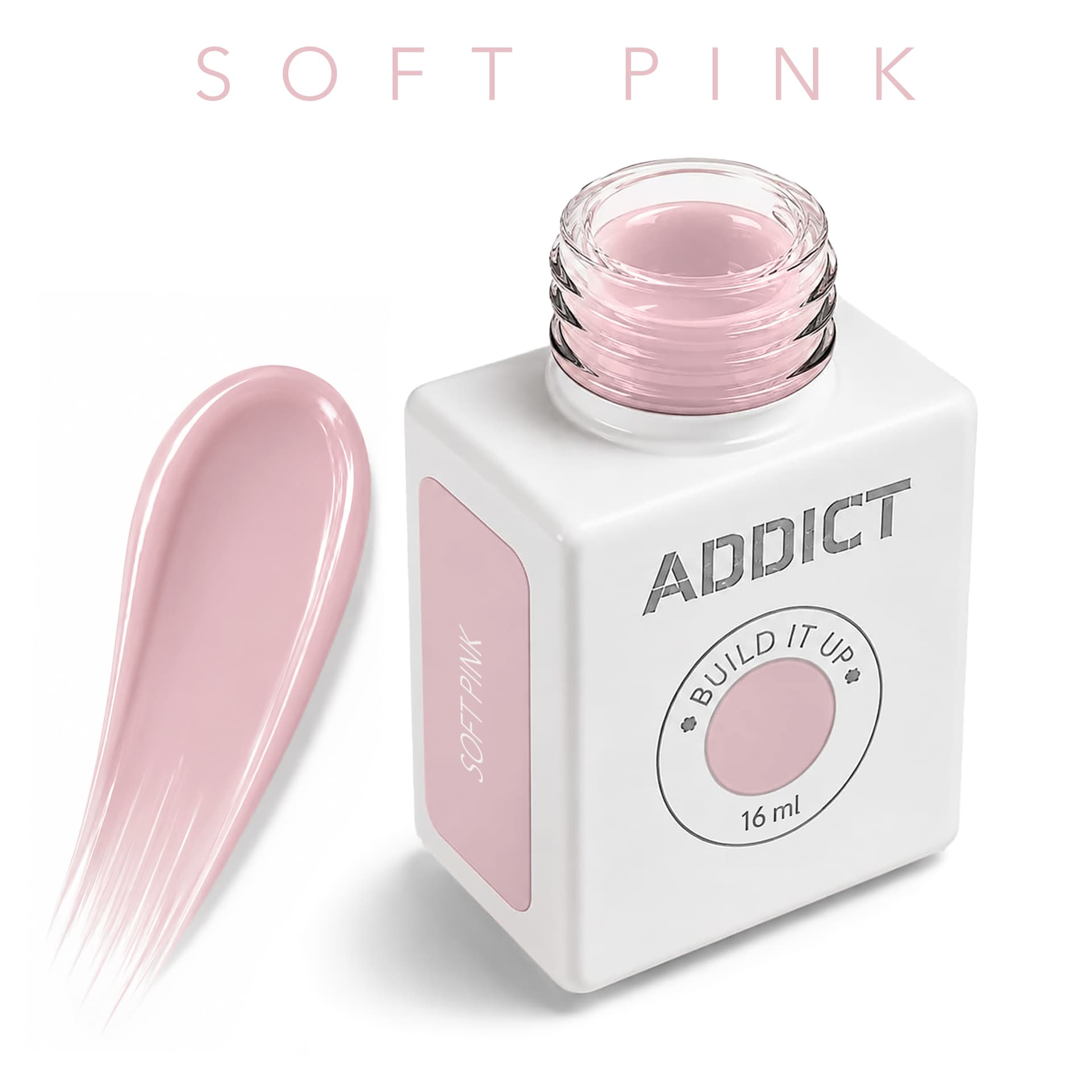 ג'ל בניה 13 מ"ל | ורוד רך SOFT PINK | אדיקט ADDICT