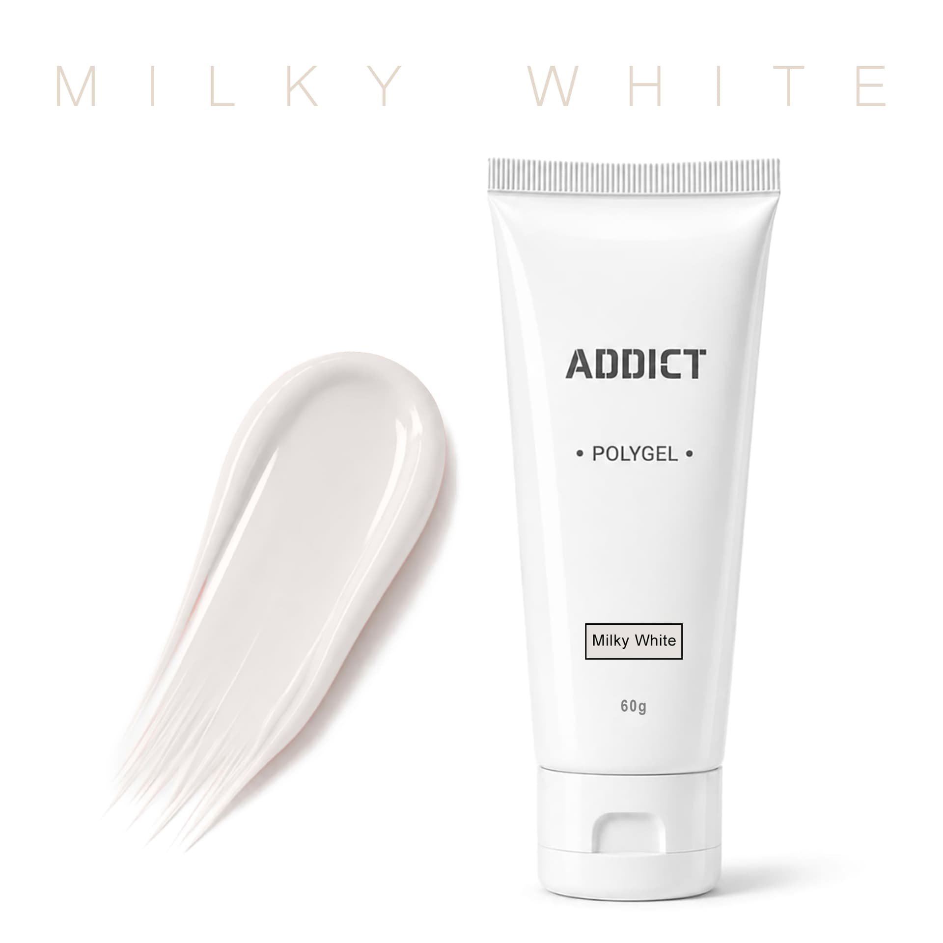 פוליג'ל 60 גרם | מילקי וויט Milky White | אדיקט ADDICT