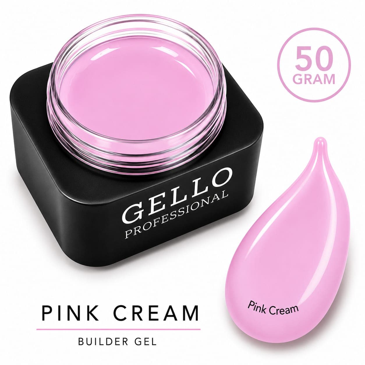 ג'ל בנייה 50 מ"ל | פינק קרים PINK CREAM | גלו GELLO