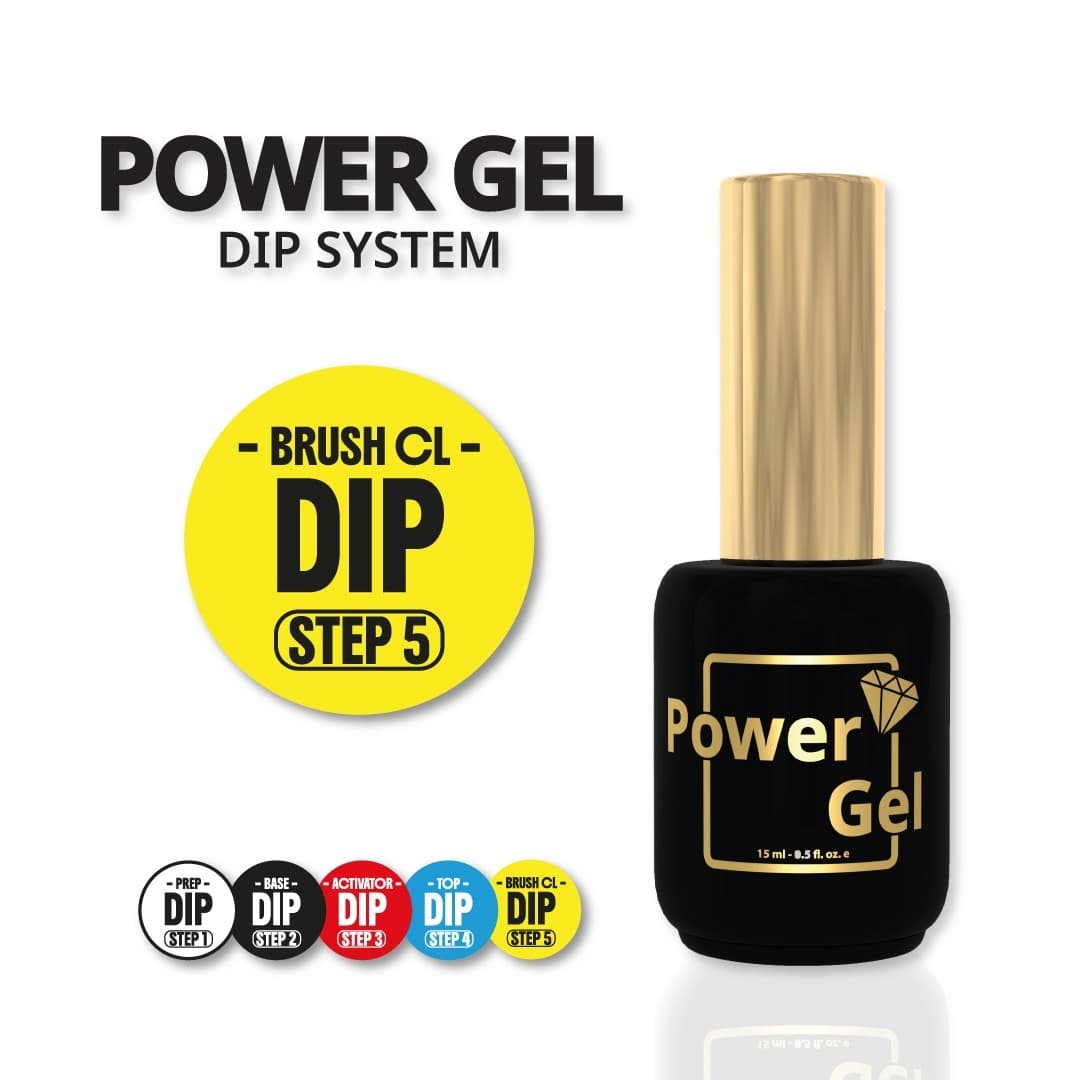 נוזל לניקוי ושיקום מברשות Brush Cl Dip | שלב 5 | פאוור ג'ל Power Gel