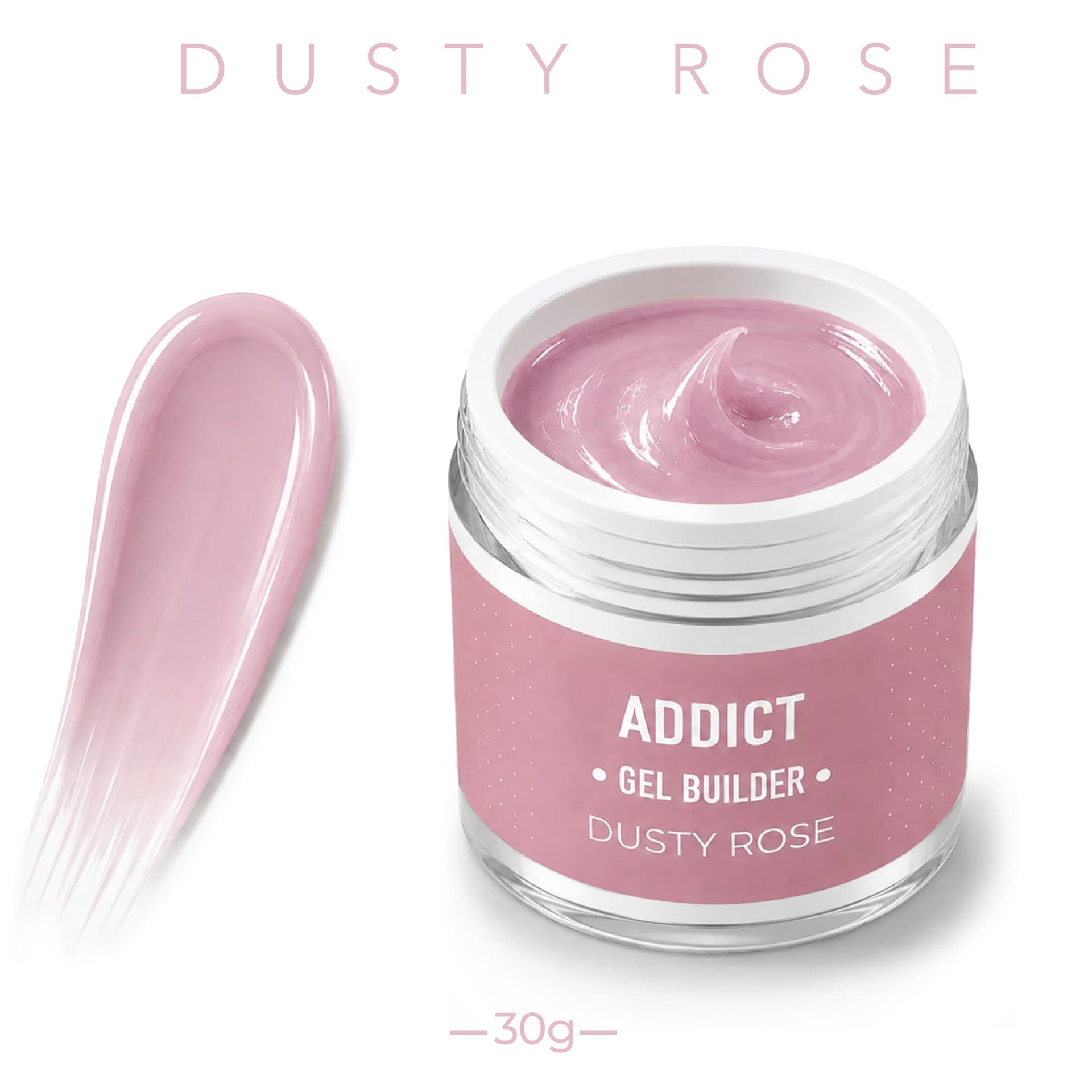 ג'ל בנייה צנצנת סקוויז 30 גרם | דסטי רוז DUSTY ROSE | אדיקט ADDICT