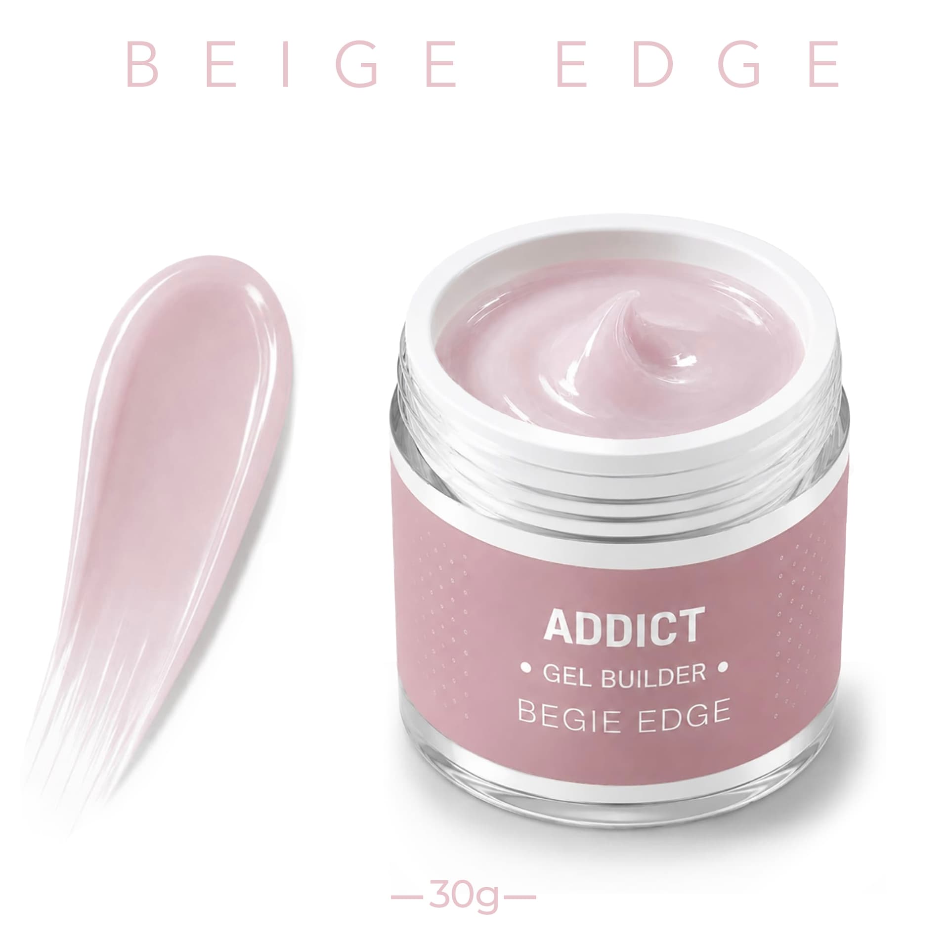 ג'ל בנייה צנצנת סקוויז 30 גרם | בז׳ אדג׳ BEIGE EDGE | אדיקט ADDICT