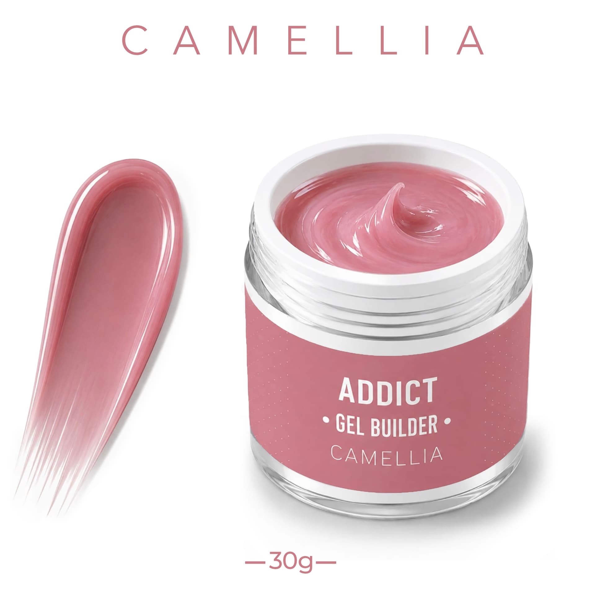 ג'ל בנייה צנצנת סקוויז 30 גרם | קמילה CAMELLIA | אדיקט ADDICT